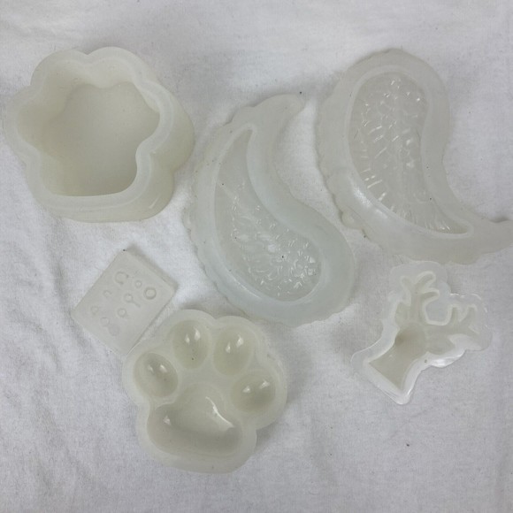 Lot Of 6 DIY Crafts Decor Pendant Mold Handmade Jewelry UV Resin Casting Mold - Picture 1 of 12